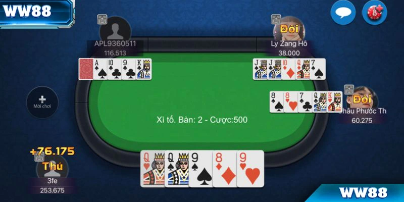 Hỗ trợ chơi Poker qua từng vòng